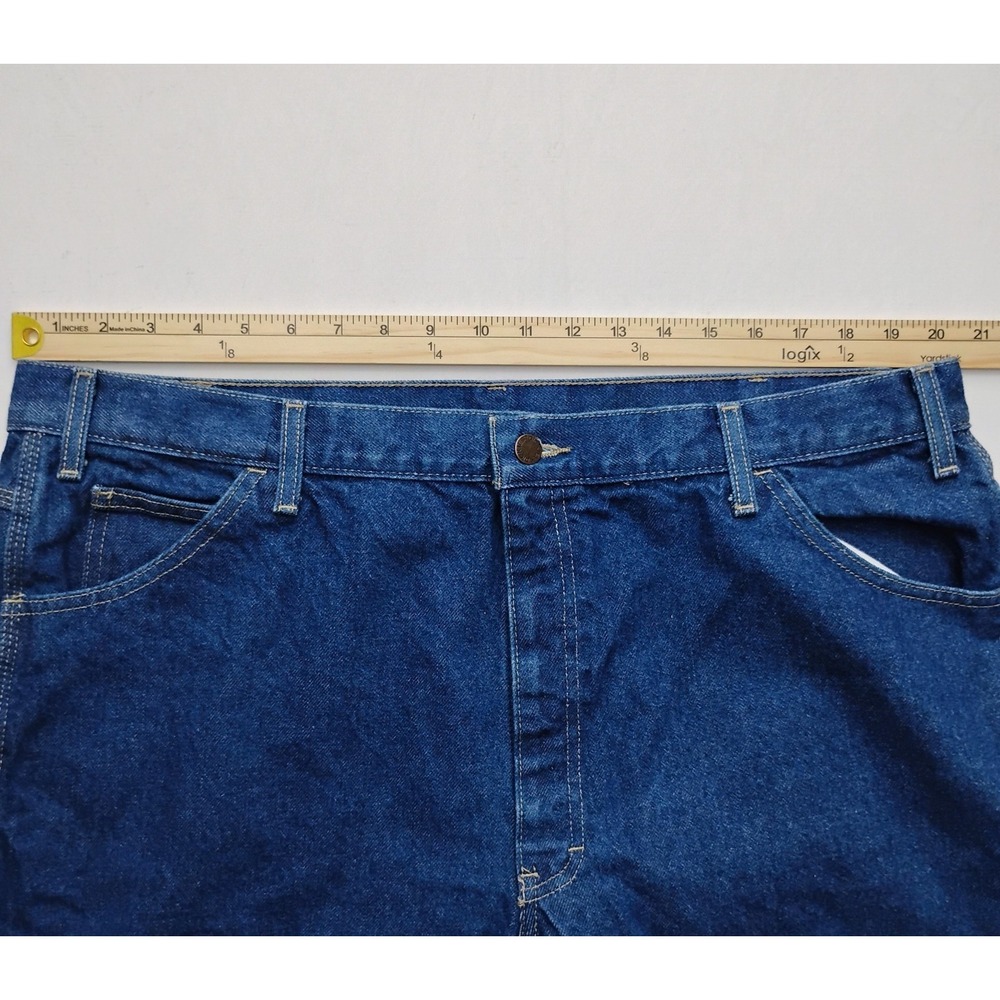 Dickies Carpenter Pants Jeans Mens 40x29 Blue Baggy Skater Hip Hop 90s Vintage - Picture 6 of 10